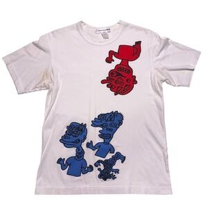 Comme Des Garcons CDG‎ Heart T-Shirt Mens Large White Noah Lyon Graphic